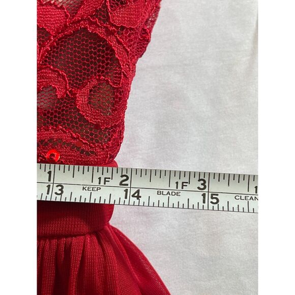 Night Way Collections Red Lace Maxi Dress - Picture 12 of 13